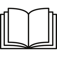 Minimalist open book symbol directing users to the extensive online Quran and Islamic tuition provided by Dini Ilm in the UK